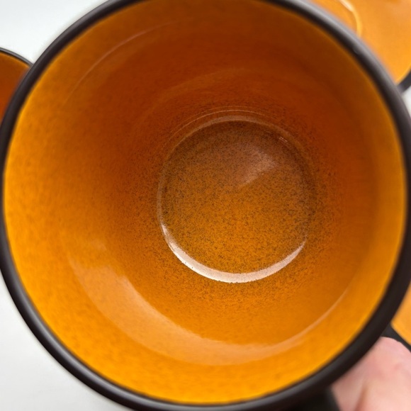 Vintage Mikasa Paprika Terrastone E1258 set of four mugs with saucers - Picture 8 of 14